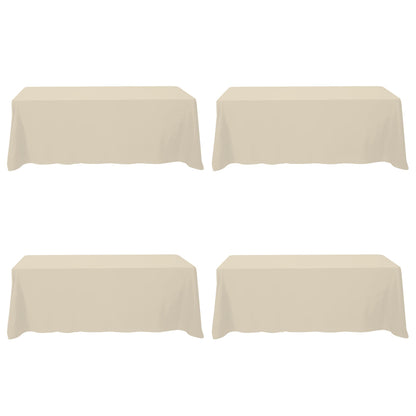 BRILLMAX 6 Pack White Tablecloths 60x126 Inch for 8ft Rectangle Tables