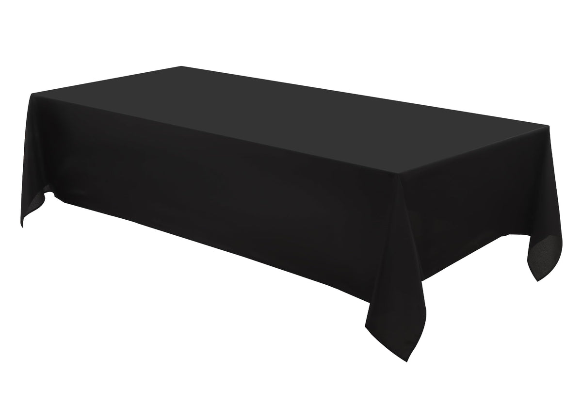 6 Pack Ivory Rectangle Tablecloths 60x120 Inch for 8ft Tables