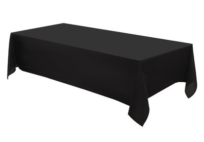 6 Pack Ivory Rectangle Tablecloths 60x120 Inch for 8ft Tables