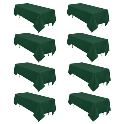 12 Pack Black Tablecloths Rectangle 60 x 102 Inch for 6 Foot Tables