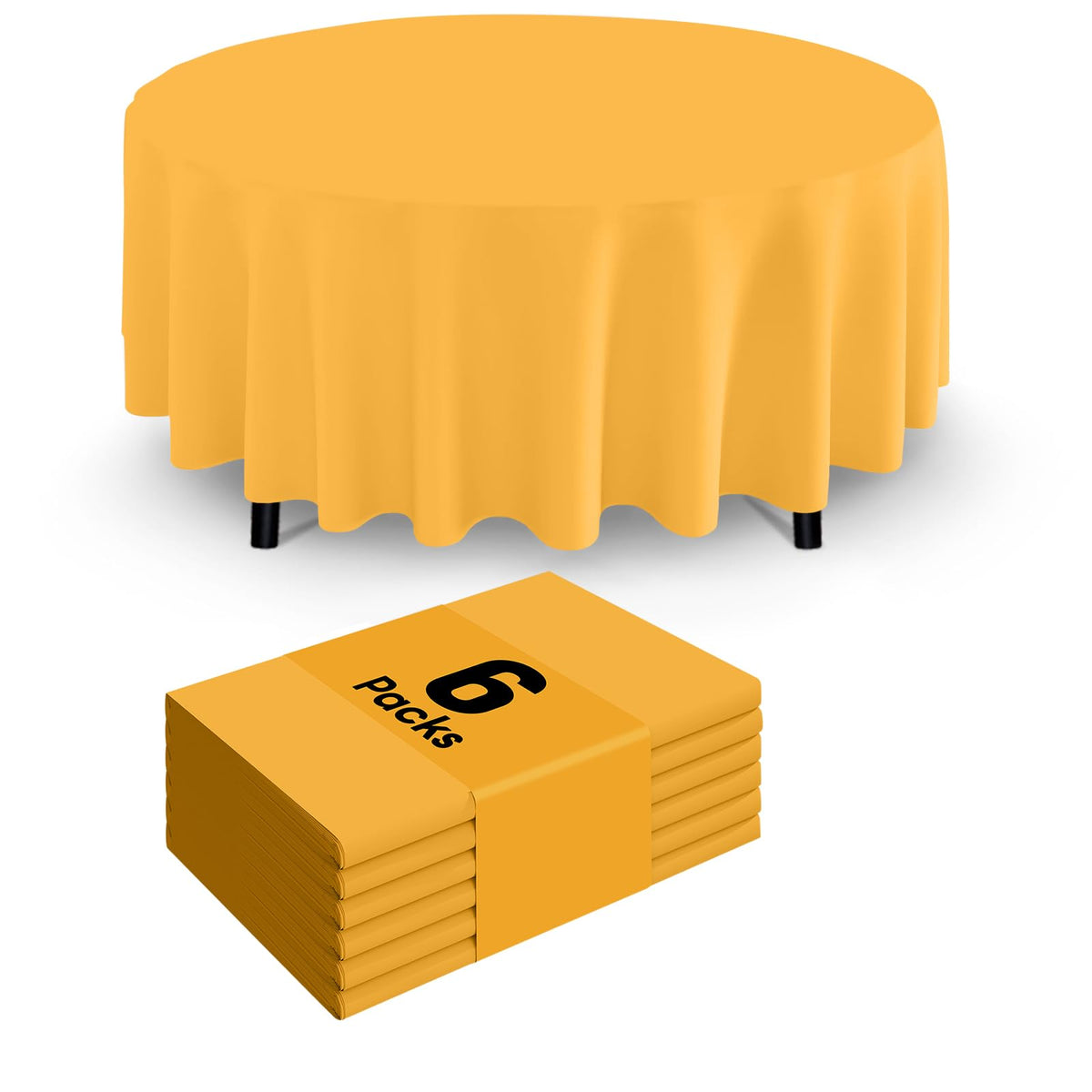 Smiry Plastic Disposable Waterproof Table Cloth - 54 x 108 Inch, 6 Packs