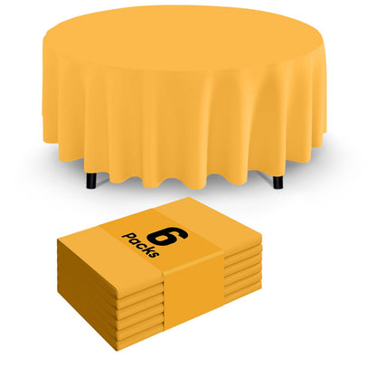Smiry Plastic Disposable Waterproof Table Cloth - 54 x 108 Inch, 6 Packs