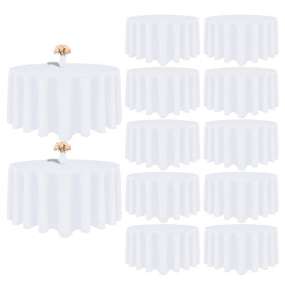 12 Pack Black Tablecloths Rectangle 60 x 102 Inch for 6 Foot Tables