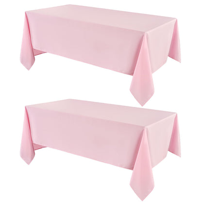 VidaFete Classic Series 10 Pack 90 * 132inch Black Rectangle Tablecloth