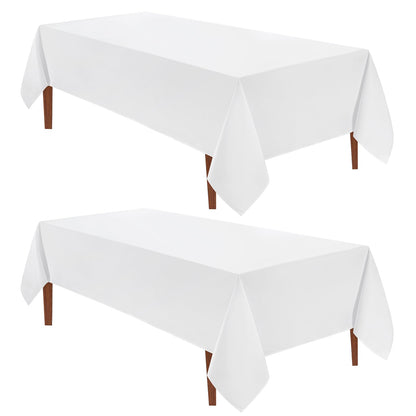 VidaFete Classic Series 10 Pack 90 * 132inch Black Rectangle Tablecloth