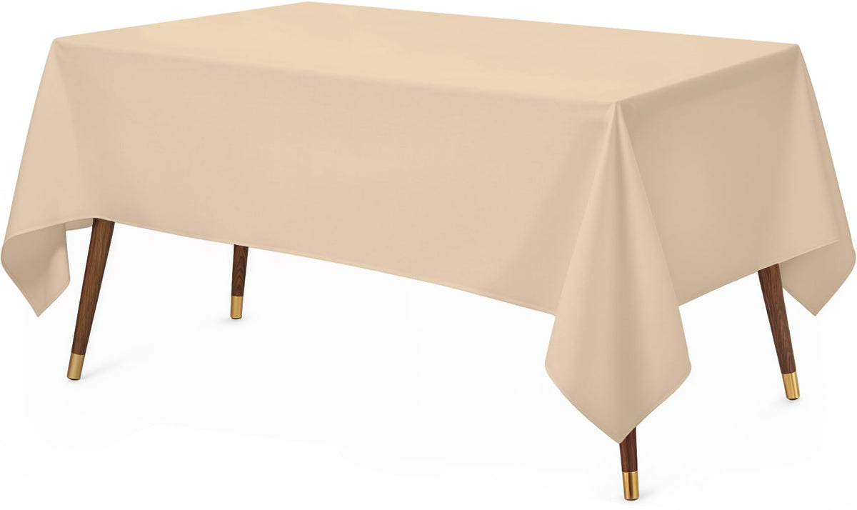 Utopia Kitchen Rectangle Table Cloth 2 Pack [60x102 Inches, Black]