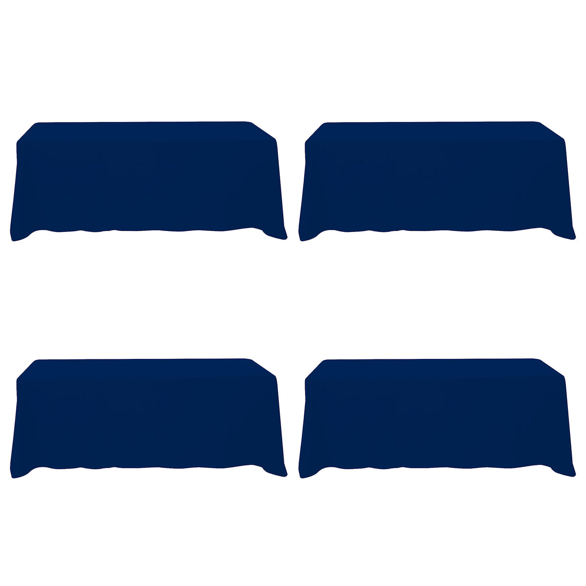BRILLMAX 6 Pack White Tablecloths 60x126 Inch for 8ft Rectangle Tables