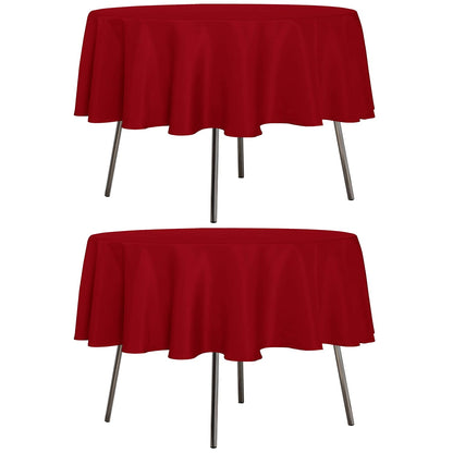sancua 2 Pack White Table Cloth 60x102 Inch for 6 Feet Rectangle Tables