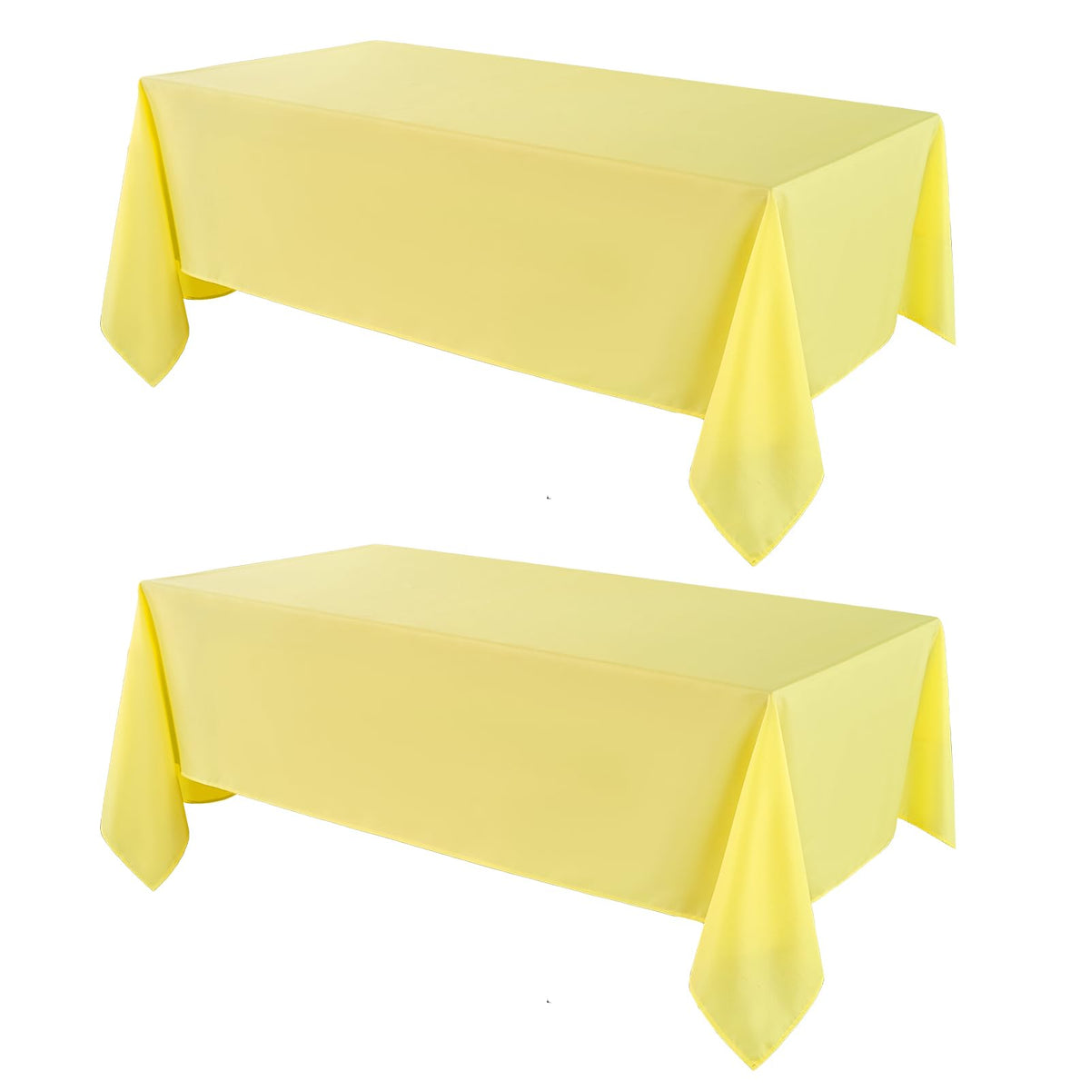 6 Pack Ivory Rectangle Tablecloths 60x120 Inch for 8ft Tables