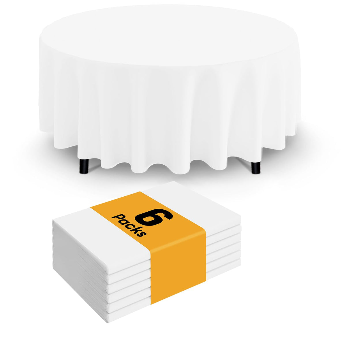 Smiry Plastic Disposable Waterproof Table Cloth - 54 x 108 Inch, 6 Packs