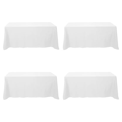 BRILLMAX 6 Pack White Tablecloths 60x126 Inch for 8ft Rectangle Tables