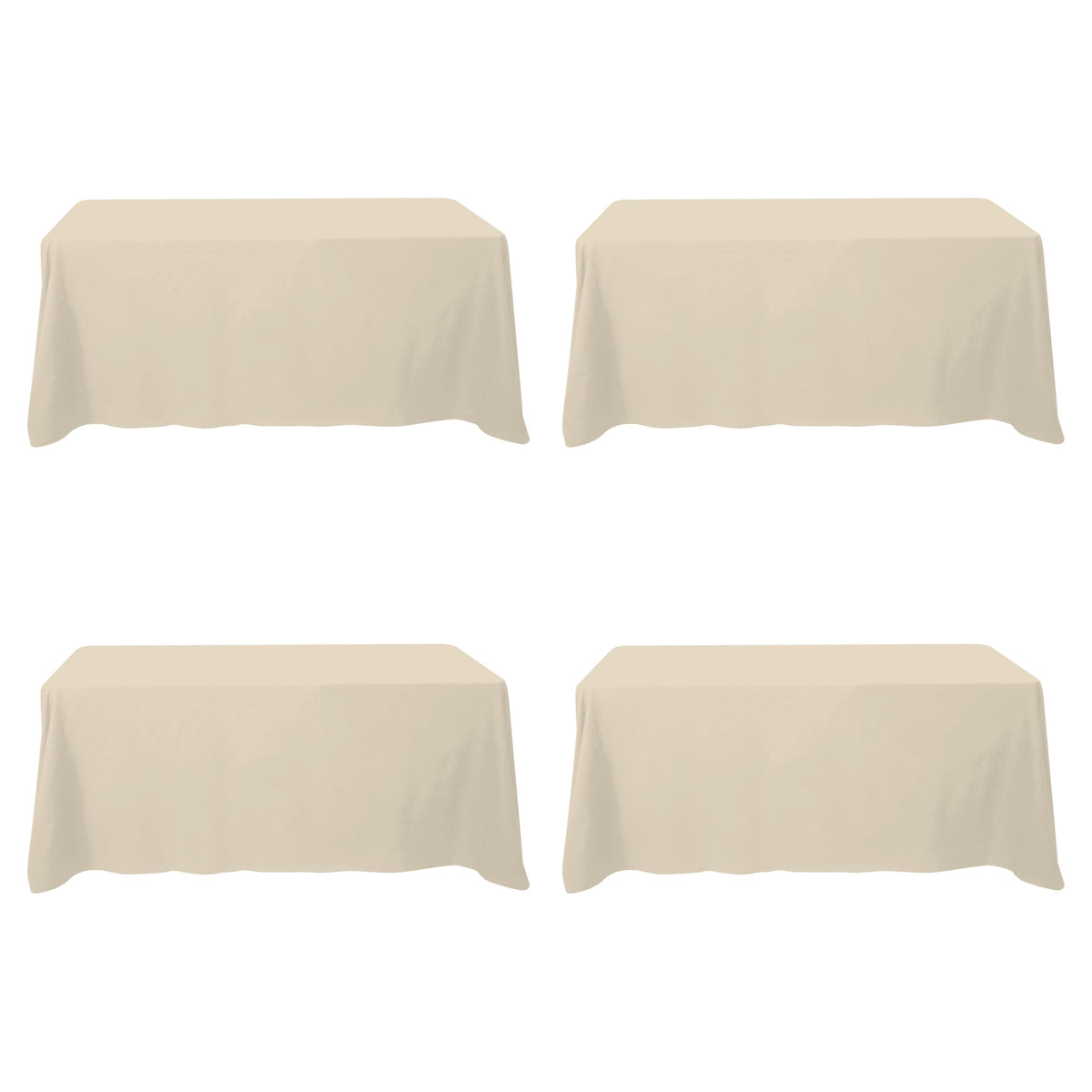 BRILLMAX 6 Pack White Tablecloths 60x126 Inch for 8ft Rectangle Tables