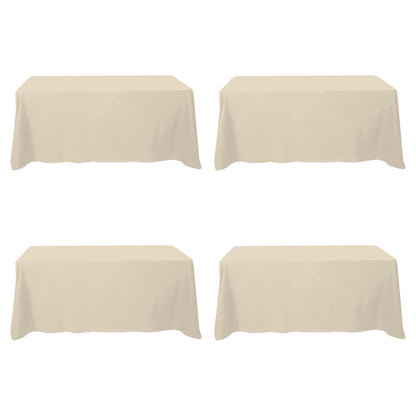 BRILLMAX 6 Pack White Tablecloths 60x126 Inch for 8ft Rectangle Tables