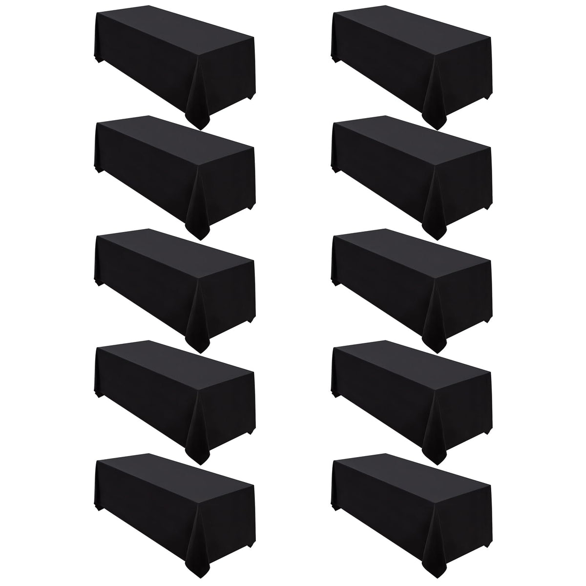 Surmente 90x156 Inch Black Tablecloth for 8 Foot Rectangle Tables