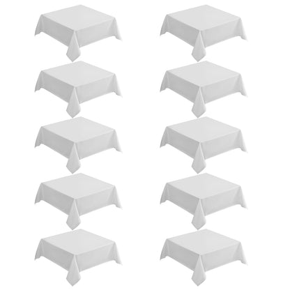 VidaFete Classic Series 10 Pack 90 * 132inch Black Rectangle Tablecloth