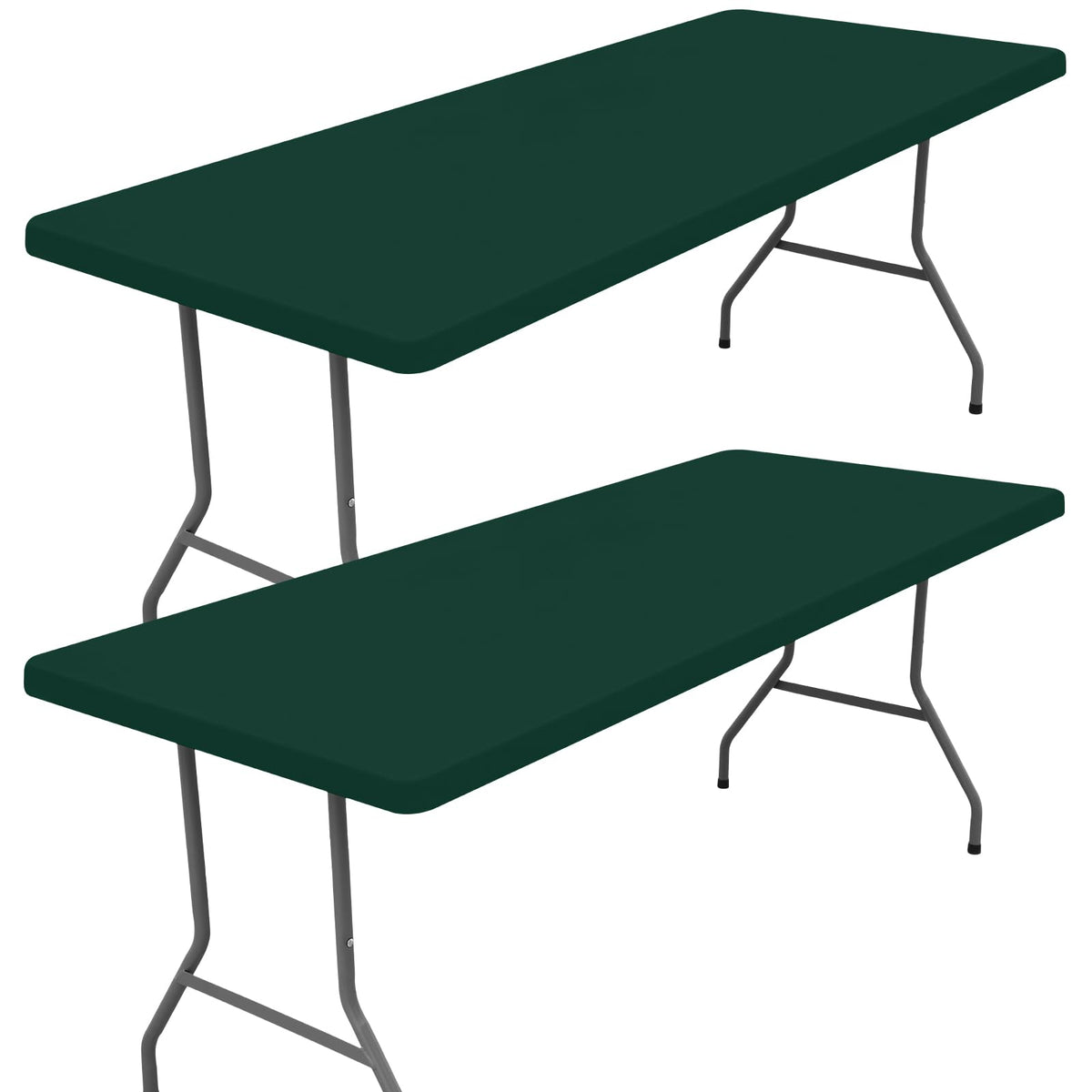 Moosfor 2 Pack Rectangle Spandex Fitted Table Cloth, 6FT Elastic Tablecloth