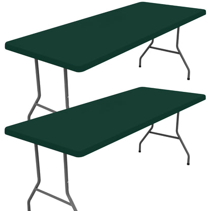 Moosfor 2 Pack Rectangle Spandex Fitted Table Cloth, 6FT Elastic Tablecloth