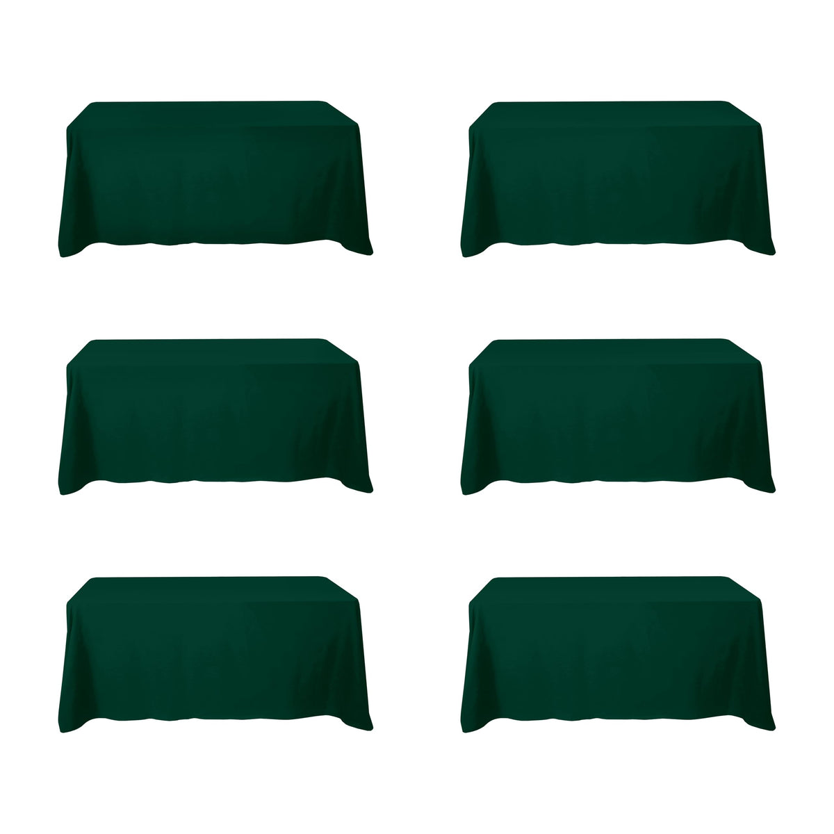 BRILLMAX 6 Pack White Tablecloths 60x126 Inch for 8ft Rectangle Tables