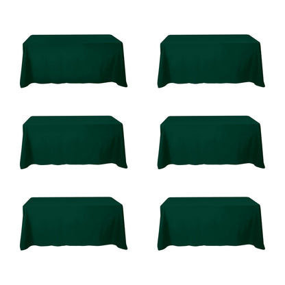 BRILLMAX 6 Pack White Tablecloths 60x126 Inch for 8ft Rectangle Tables