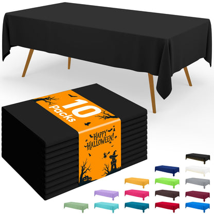Smiry Plastic Disposable Waterproof Table Cloth - 54 x 108 Inch, 6 Packs