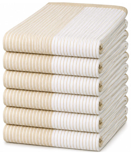 Premium Kitchen Towels 6 Pack 100% Cotton, 20"x28" Dish Towels - Grey