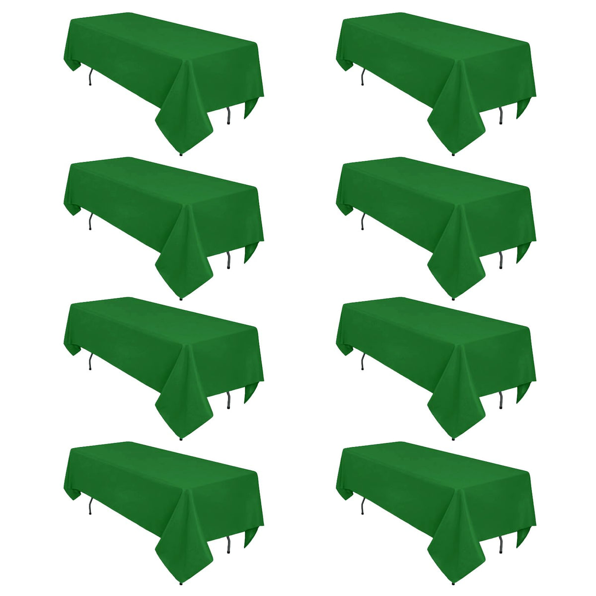 12 Pack Black Tablecloths Rectangle 60 x 102 Inch for 6 Foot Tables
