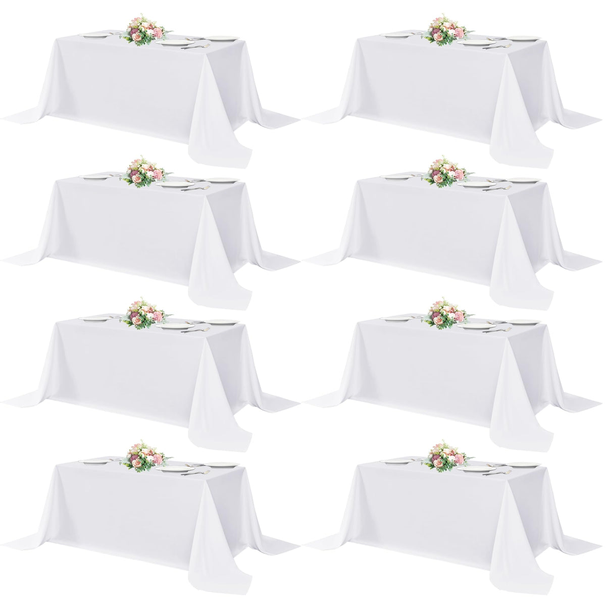 sancua Rectangle Tablecloth, 60 x 102 Inch, Black