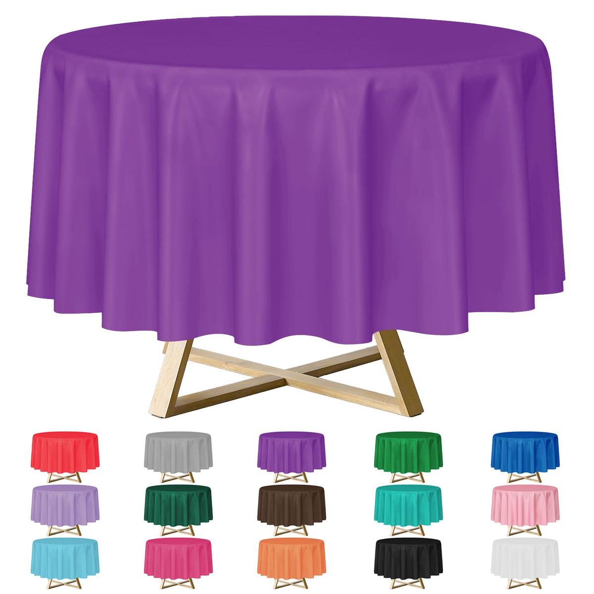 YSYJ 12 Pack Beige 54 x 108 Inch Disposable Plastic Tablecloths Rectangular Table Cloth Plastic Table Cover for Parties