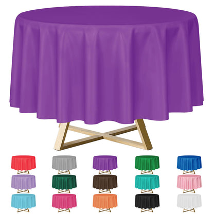 YSYJ 12 Pack Beige 54 x 108 Inch Disposable Plastic Tablecloths Rectangular Table Cloth Plastic Table Cover for Parties