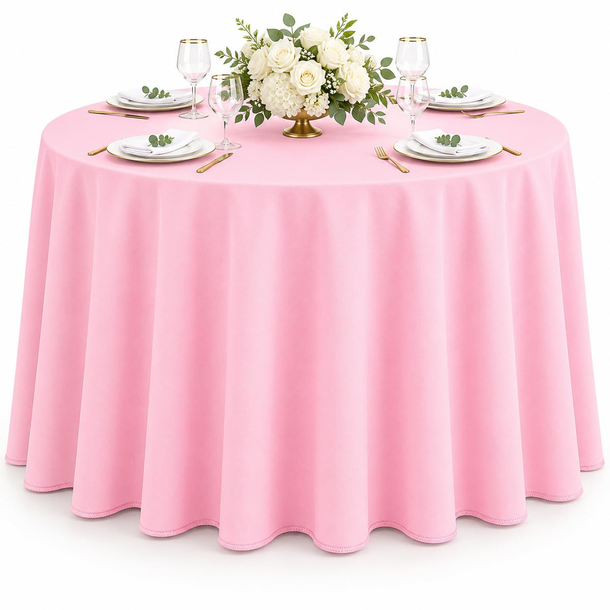 AK TRADING CO. 60 x 102-Inch Rectangular Polyester Tablecloth - Made in USA - Wrinkle-Resistant, Flame Retardant, Durable Party Table Cover, Banquet Tablecloth, Wedding Table Cover - Orange