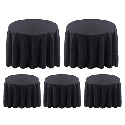 Surmente 90x156 Inch Black Tablecloth for 8 Foot Rectangle Tables