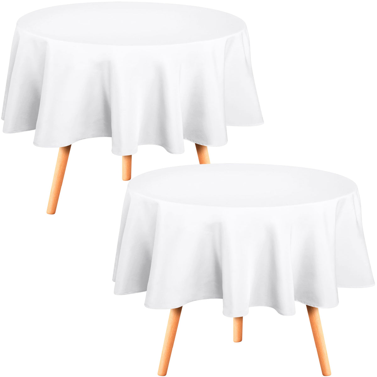 Utopia Kitchen Rectangle Table Cloth 2 Pack [60x102 Inches, Black]