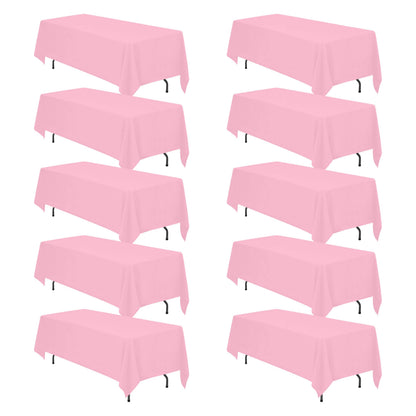 BRILLMAX 6 Pack White Tablecloths 60x126 Inch for 8ft Rectangle Tables