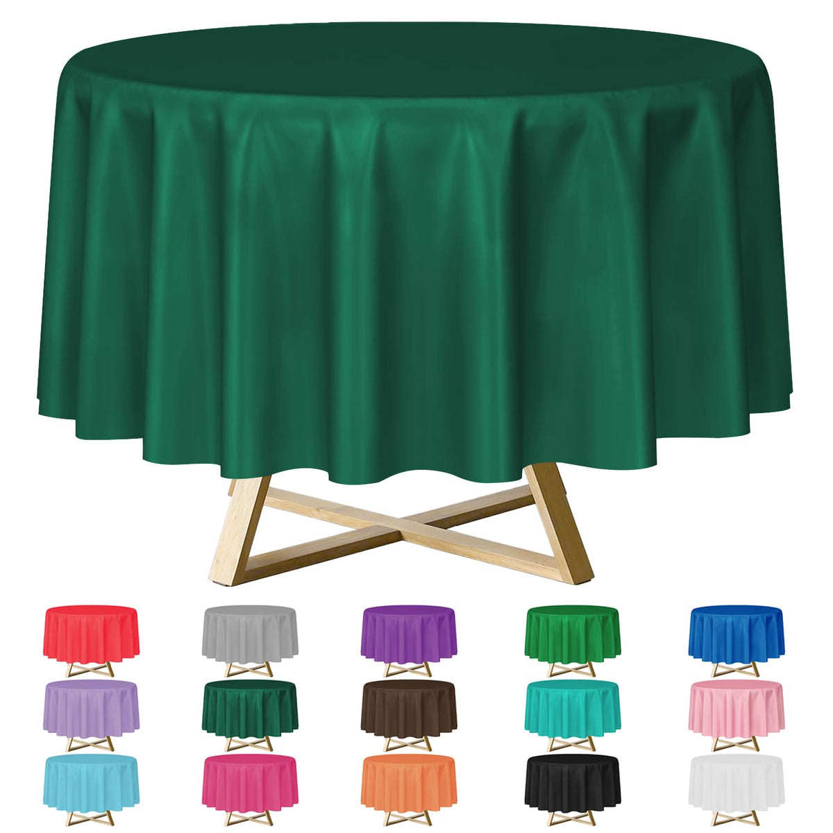 YSYJ 12 Pack Beige 54 x 108 Inch Disposable Plastic Tablecloths Rectangular Table Cloth Plastic Table Cover for Parties