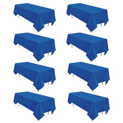 12 Pack Black Tablecloths Rectangle 60 x 102 Inch for 6 Foot Tables