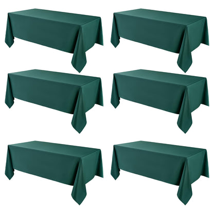 VidaFete Classic Series 10 Pack 90 * 132inch Black Rectangle Tablecloth