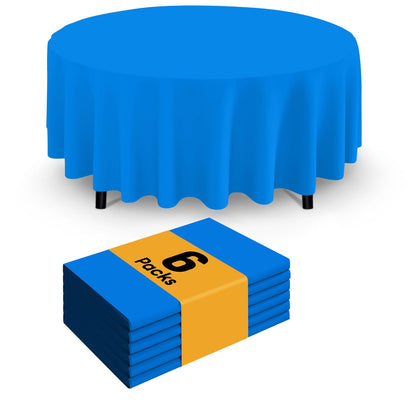 Smiry Plastic Disposable Waterproof Table Cloth - 54 x 108 Inch, 6 Packs