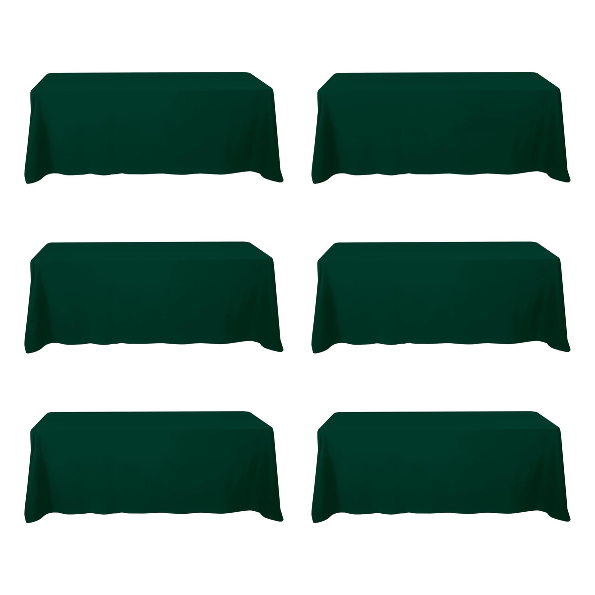 BRILLMAX 6 Pack White Tablecloths 60x126 Inch for 8ft Rectangle Tables