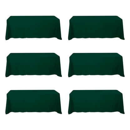 BRILLMAX 6 Pack White Tablecloths 60x126 Inch for 8ft Rectangle Tables