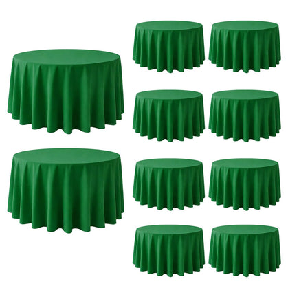 10 Pack Black Tablecloths 60 x 102 Inch for 6 Foot Rectangle Tables