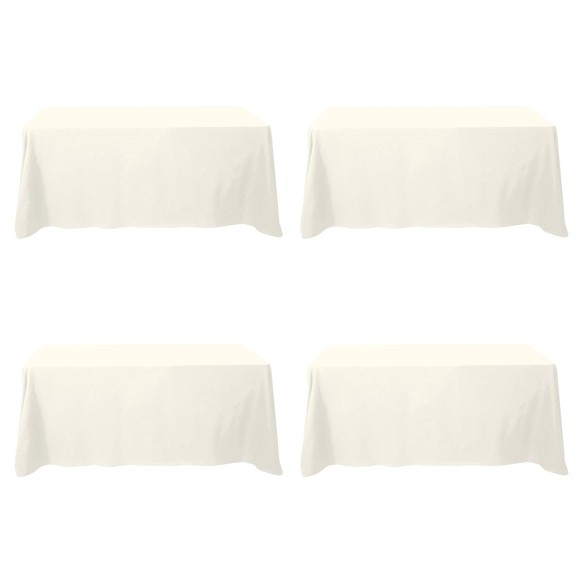 BRILLMAX 6 Pack White Tablecloths 60x126 Inch for 8ft Rectangle Tables