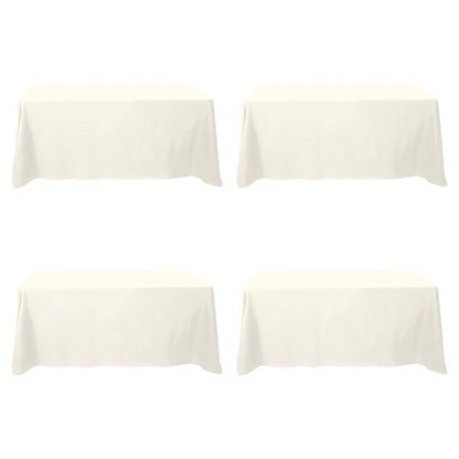 BRILLMAX 6 Pack White Tablecloths 60x126 Inch for 8ft Rectangle Tables