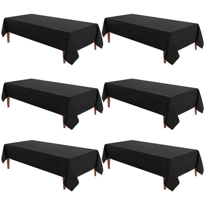 VidaFete Classic Series 10 Pack 90 * 132inch White Rectangle Tablecloth