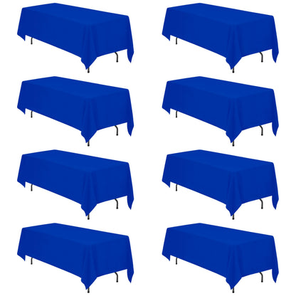 BRILLMAX 6 Pack White Tablecloths 60x126 Inch for 8ft Rectangle Tables