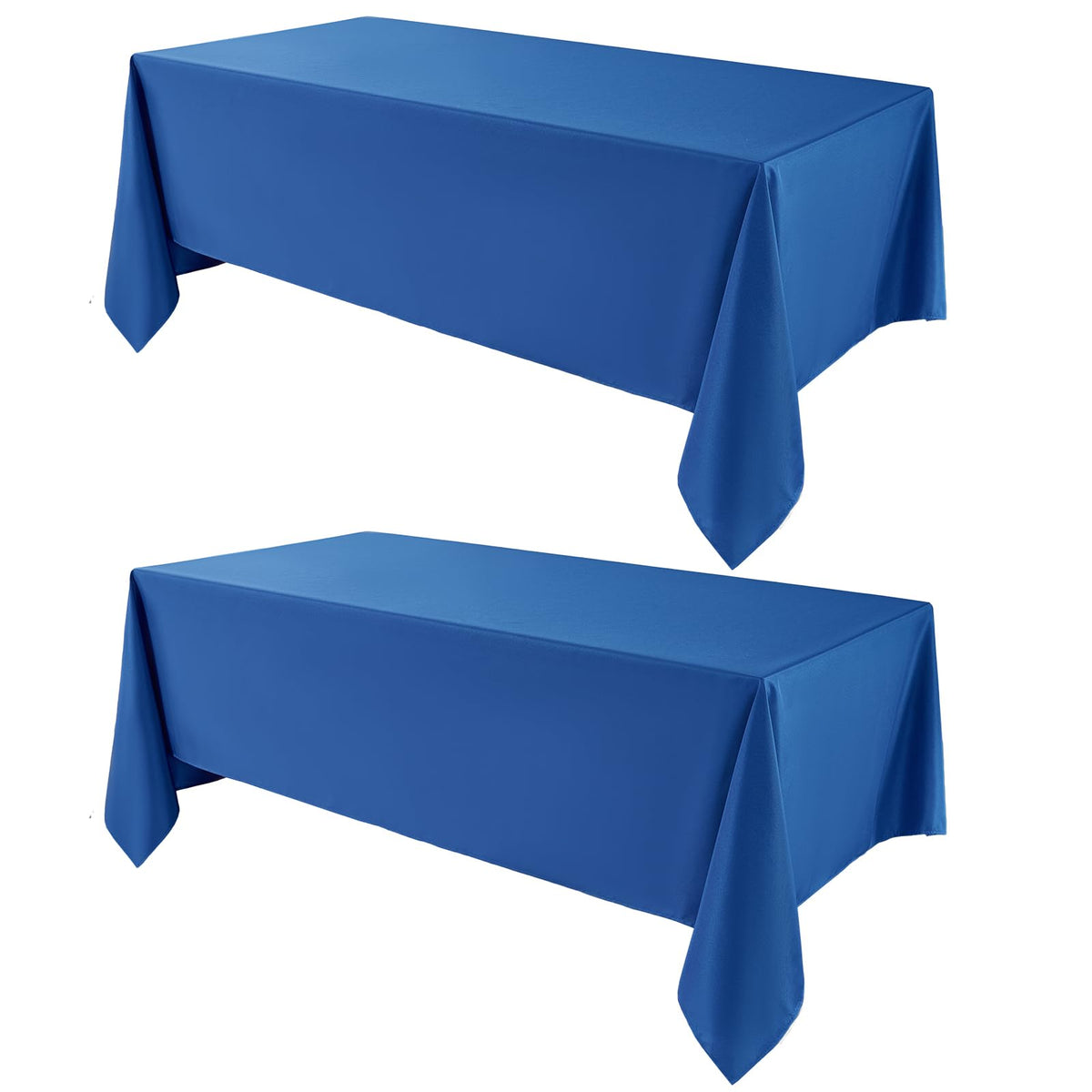 6 Pack Ivory Rectangle Tablecloths 60x120 Inch for 8ft Tables