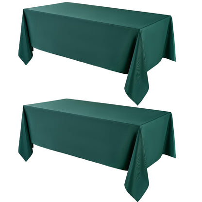 VidaFete Classic Series 10 Pack 90 * 132inch Black Rectangle Tablecloth
