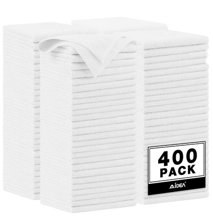 AIDEA Microfiber Cleaning Cloth Blue-50PK,Microfiber Towels for Cars 12×12"