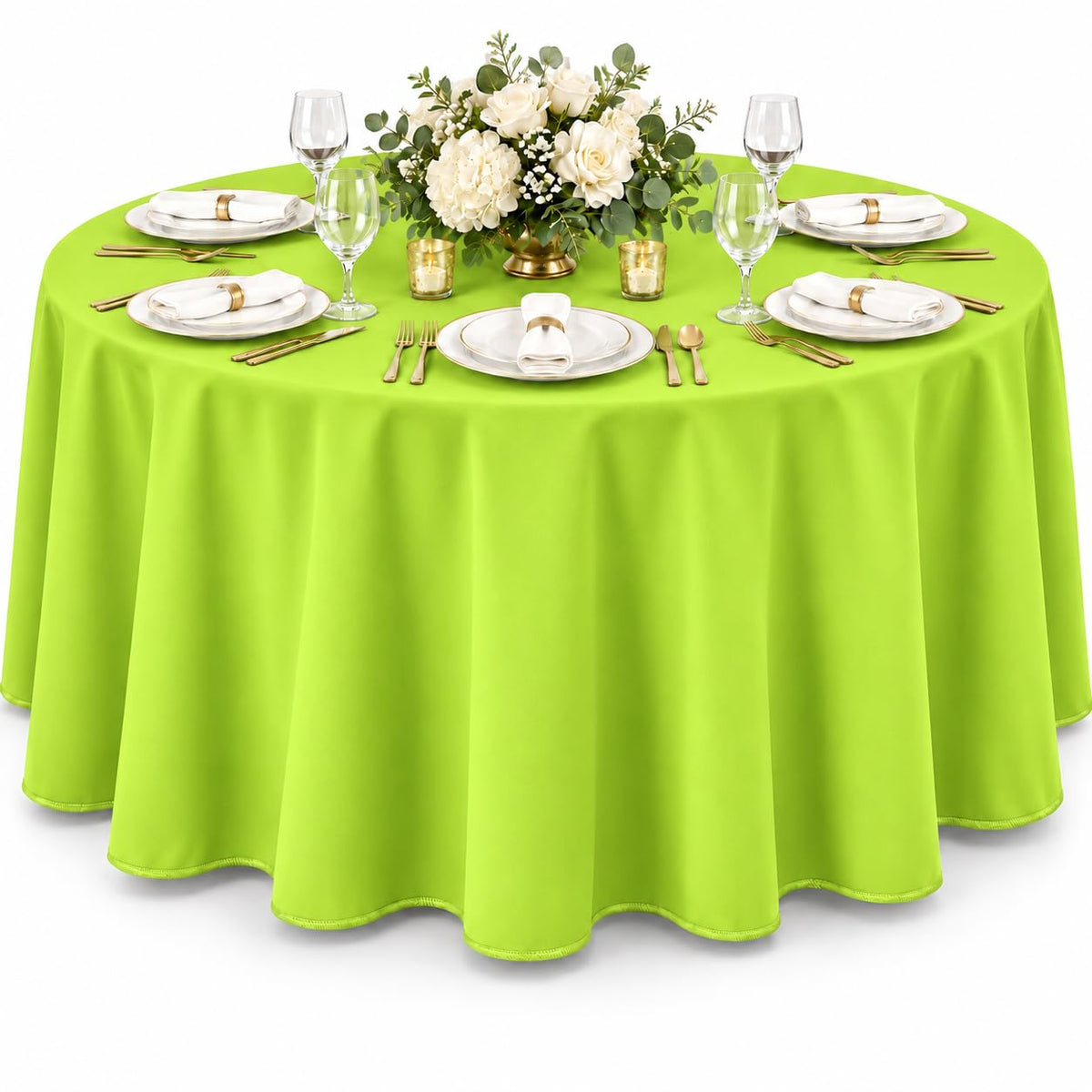 AK TRADING CO. 60 x 102-Inch Rectangular Polyester Tablecloth - Made in USA - Wrinkle-Resistant, Flame Retardant, Durable Party Table Cover, Banquet Tablecloth, Wedding Table Cover - Orange