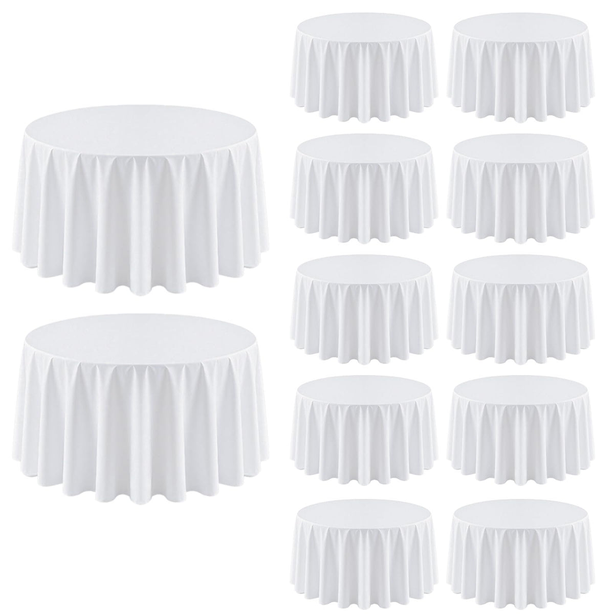 8 Pack White Rectangle Table Cloth 60 x 102 Inch For 6 Foot Tables
