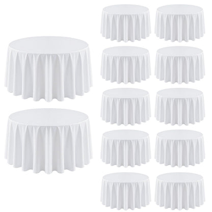 8 Pack White Rectangle Table Cloth 60 x 102 Inch For 6 Foot Tables